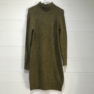H&M olive green sweater dress